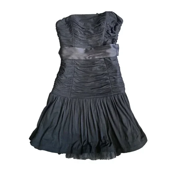 Betsey Johnson | Dresses | Y2k Betsey Johnson Womens Black Strapless Tulle  Dress Size 4 | Poshmark